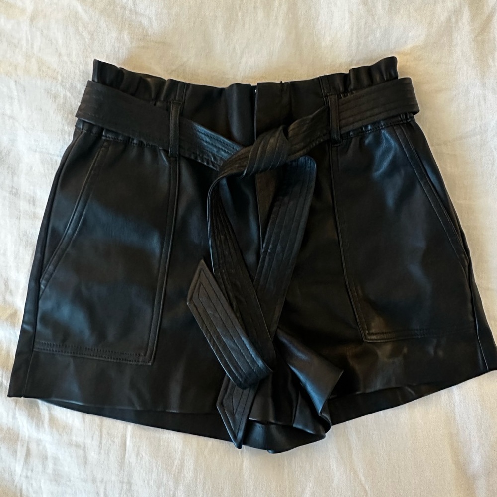 Zara Faux Leather Shorts